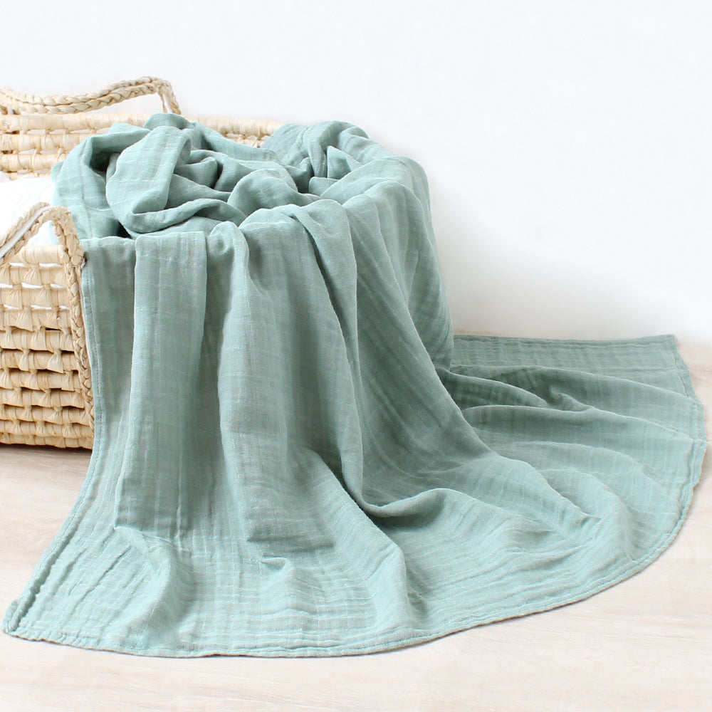 MUSSELIN XL SCHMUSETUCH - soft mint (120x120 cm)