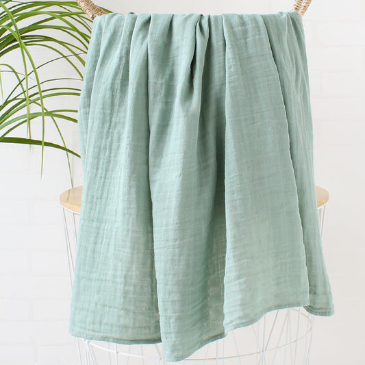 MUSSELIN XL SCHMUSETUCH - soft mint (120x120 cm)