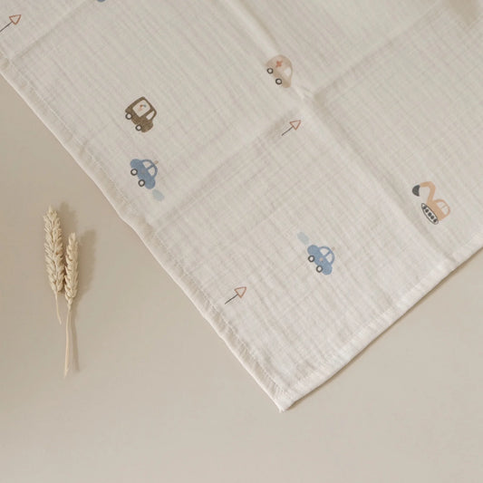 Organic Muslin Swaddle - Little Driver