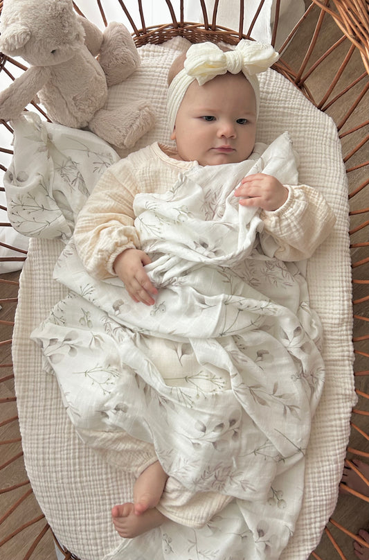 MUSSELIN XL SCHMUSETUCH - calm nature (120x120 cm)