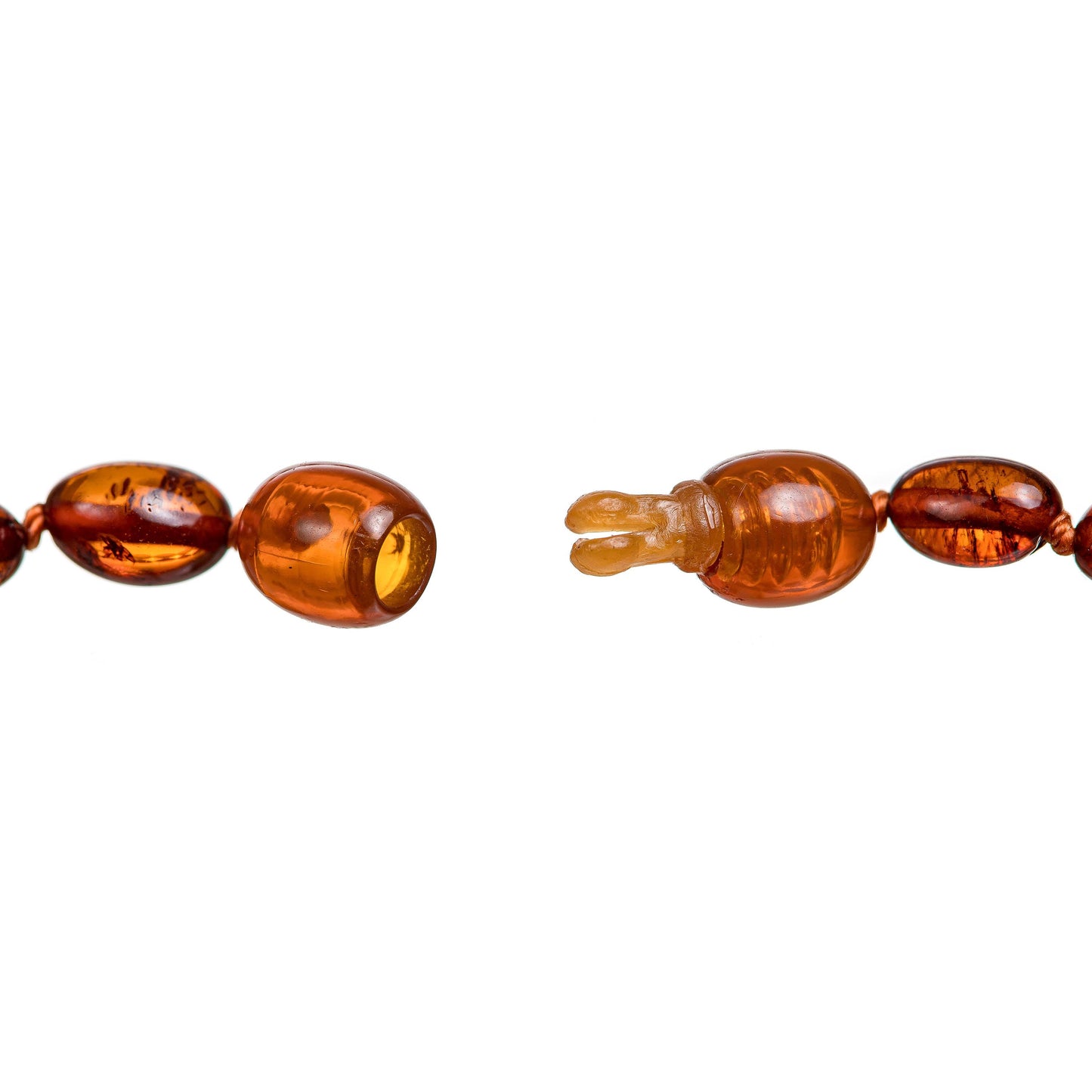 Bernstein-Baby-Halskette, oval, Honig - handgefertigt