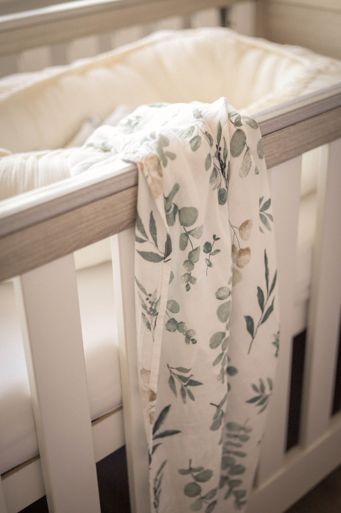 MUSSELIN XL SCHMUSETUCH - eucalyptus (120x120 cm)