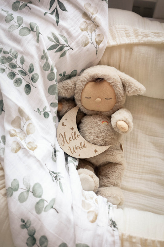 MUSSELIN XL SCHMUSETUCH - eucalyptus (120x120 cm)