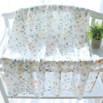 MUSSELIN XL SCHMUSETUCH - dreamy meadow (120x120 cm)