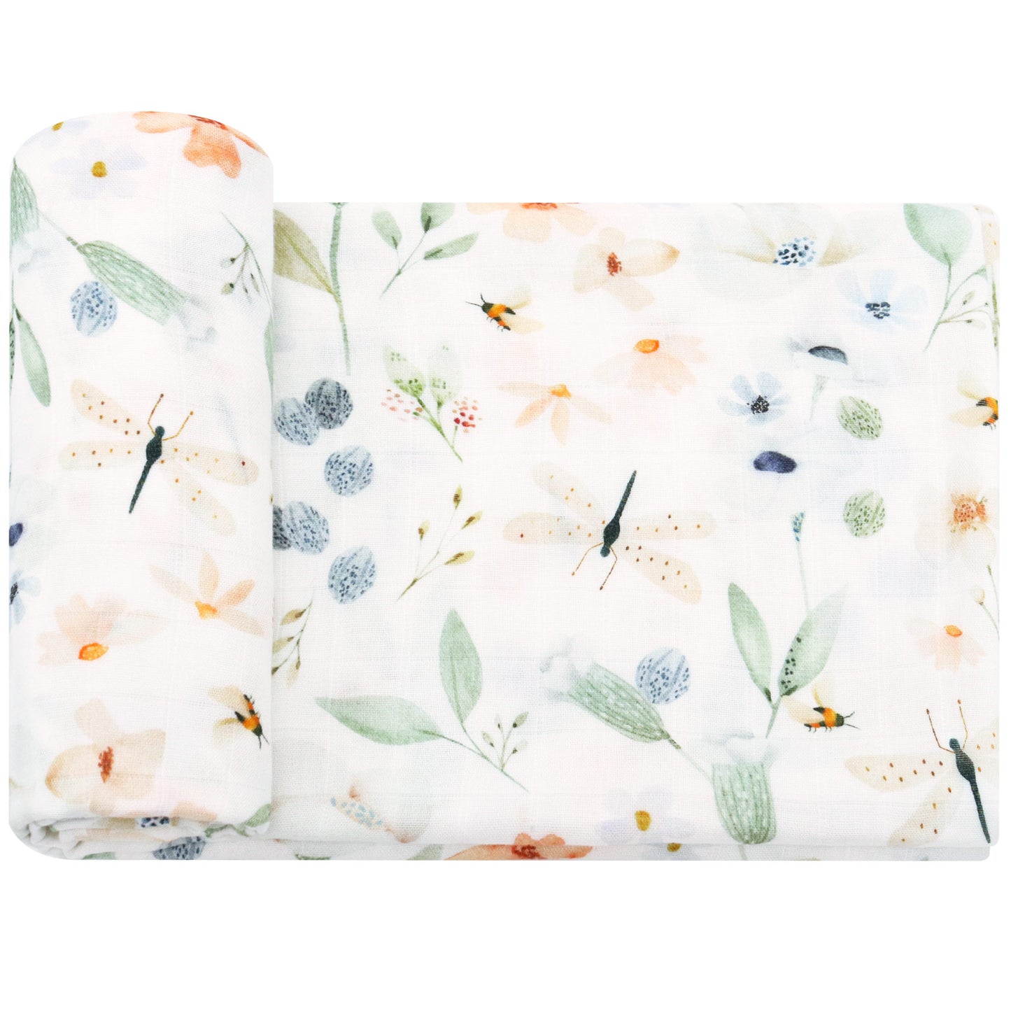 MUSSELIN XL SCHMUSETUCH - dreamy meadow (120x120 cm)