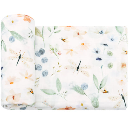 MUSSELIN XL SCHMUSETUCH - dreamy meadow (120x120 cm)