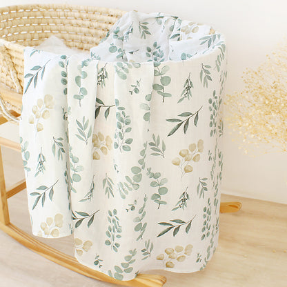 MUSSELIN XL SCHMUSETUCH - eucalyptus (120x120 cm)