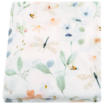 MUSSELIN XL SCHMUSETUCH - dreamy meadow (120x120 cm)