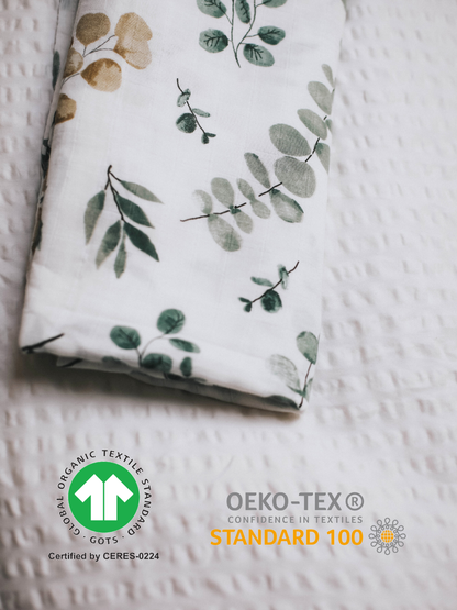 MUSSELIN XL SCHMUSETUCH - sunset (120x120 cm)