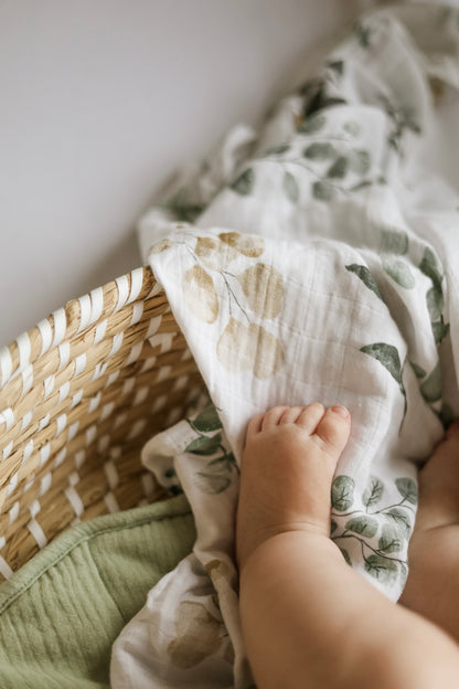 MUSSELIN XL SCHMUSETUCH - eucalyptus (120x120 cm)