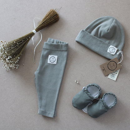 Organic Rib Beanie - Khaki