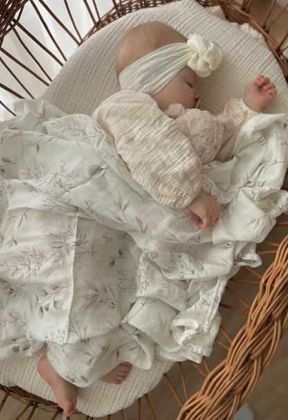 MUSSELIN XL SCHMUSETUCH - calm nature (120x120 cm)