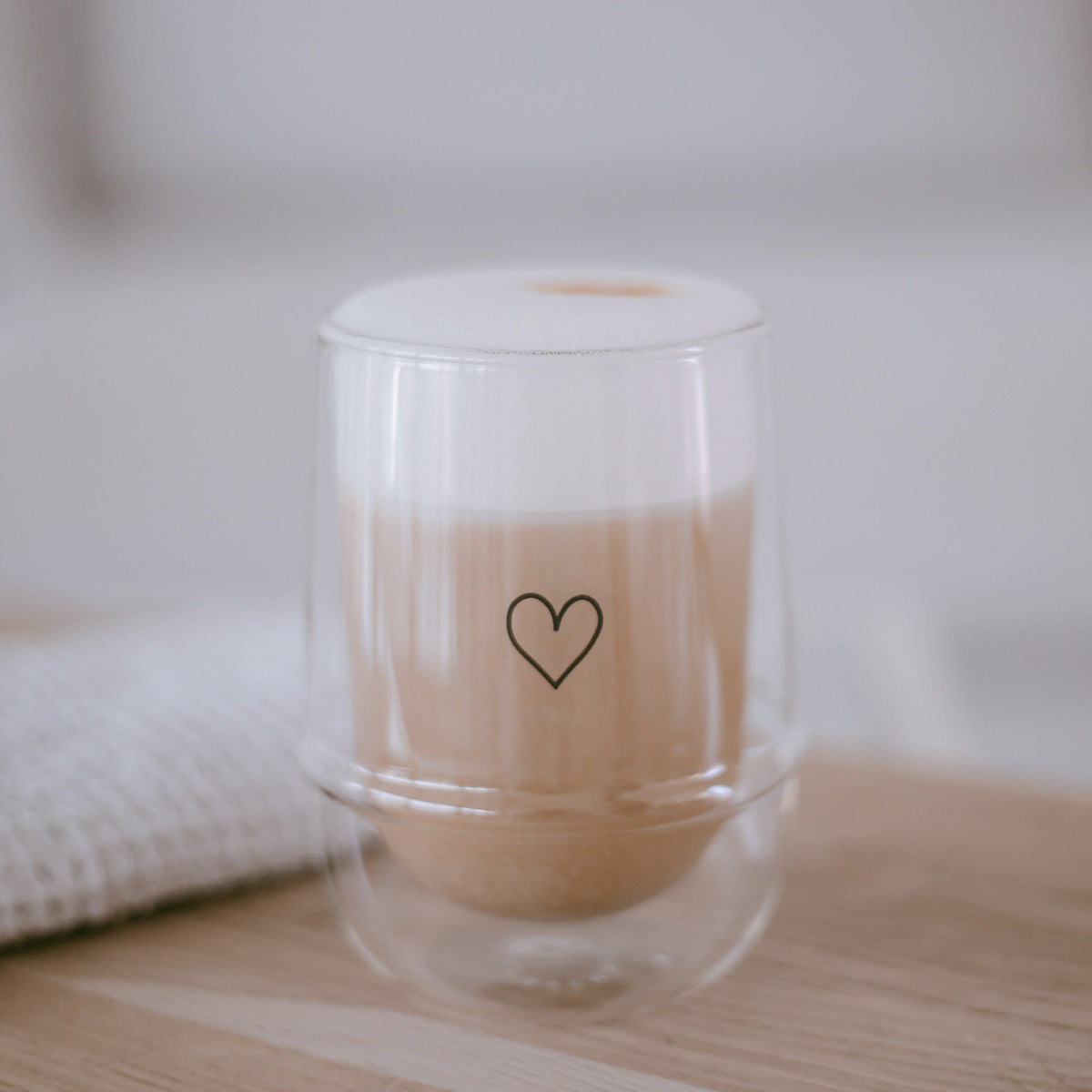 Doppelwandiges Herzglas - 300ml - für deinen Moment