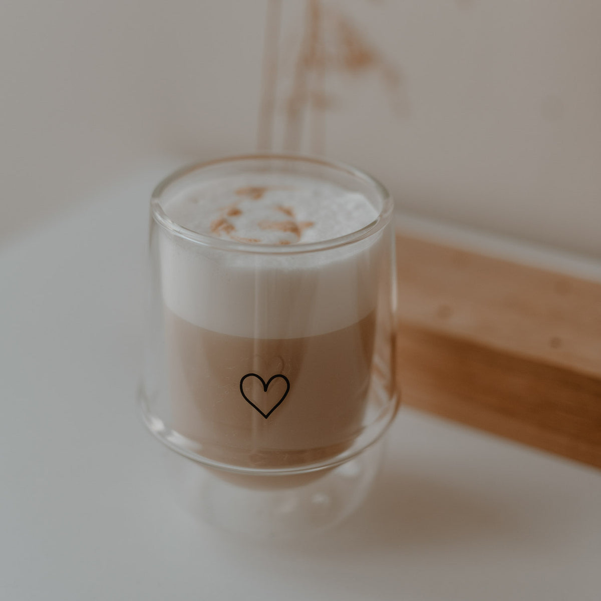 Doppelwandiges Herzglas - 300ml - für deinen Moment
