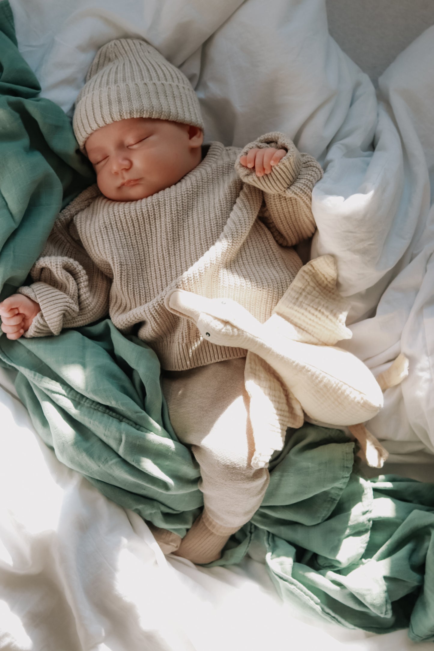 MUSSELIN XL SCHMUSETUCH - soft mint (120x120 cm)