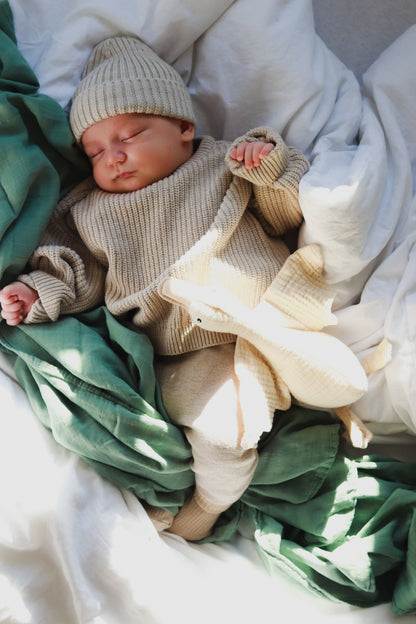 MUSSELIN XL SCHMUSETUCH - soft mint (120x120 cm)