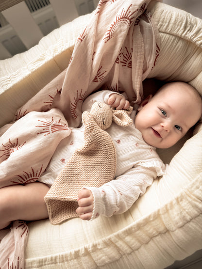 MUSSELIN XL SCHMUSETUCH - sunset (120x120 cm)