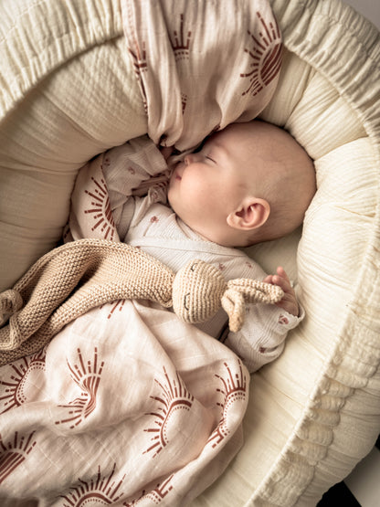 MUSSELIN XL SCHMUSETUCH - sunset (120x120 cm)