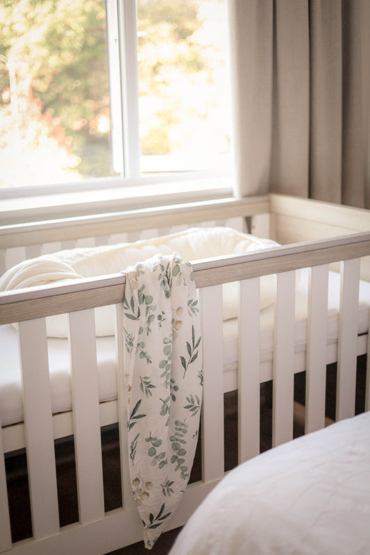 MUSSELIN XL SCHMUSETUCH - eucalyptus (120x120 cm)